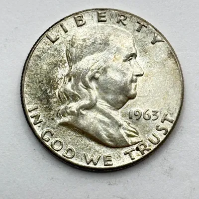 1963 - Silver Franklin Half Dollar