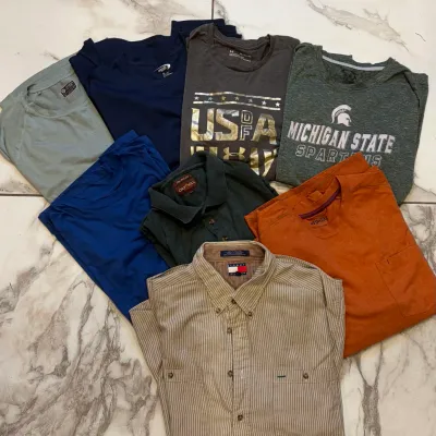 Sale Photo Thumbnail #135: Men's 2XL Clothing Lot of 9 Name Brand Shirts