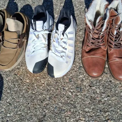 Men's 13 Dexter Leather Winter Boots / Men's 14 Leather Slip-on Shoes / Men's 15 Nike Hyperdunks