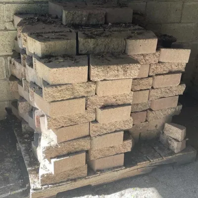 Pallet of Approximately 100 Concrete Retaining Wall Blocks - Grand Rapids Off-Site