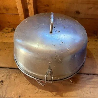 Vintage Metal Charcoal Grill with Domed Lid & Carry Handle -Portable Tabletop Style – Howard City Off-Site