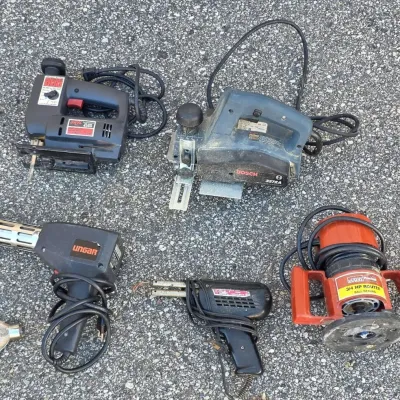 Sale Photo Thumbnail #155: Power Tools - Skil Saw, Bosch Planer, Router, Heat Gun and Solder Gun