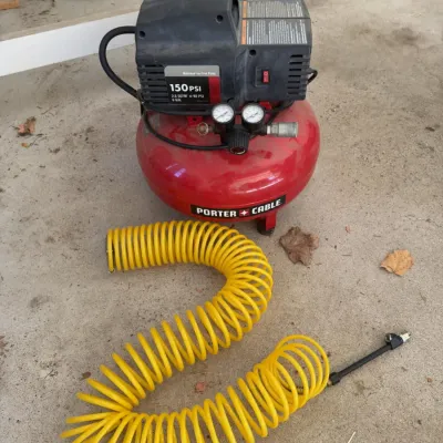 Porter-Cable 6-Gallon 150 PSI Pancake Air Compressor with Coiled Air Hose - Howard City Off-Site