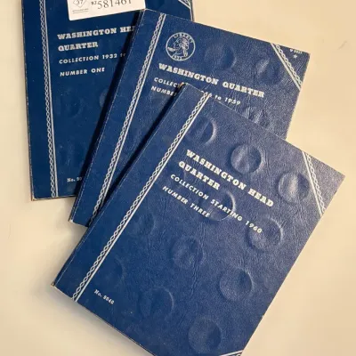 Vol 1 / 2 / 3 - Whitman Quarters Books - Includes 93 Quarters - Many Silver