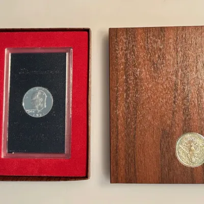 1971 S - Eisenhower Silver Dollar in Original Government Packaging - "Brown Ike" (1 of 2)