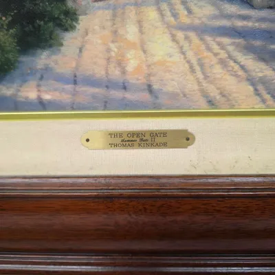 Vintage Framed "The Open Gate" Art Reproduction by Thomas Kinkade