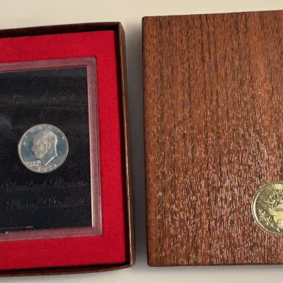 1972 S - Eisenhower Silver Dollar in Original Government Packaging - "Brown Ike" (2 of 2)