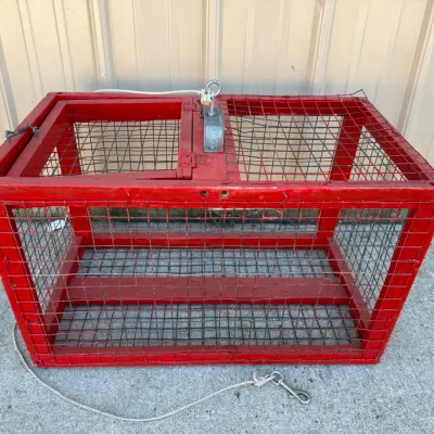 Vintage Red Cage/Trap 24"x13"x15"