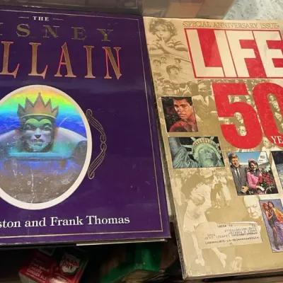 The Disney Villain Hardcover Book by Johnston and Thomas with LIFE Magazine 50 Years Issue - Grand Rapids Off-Site