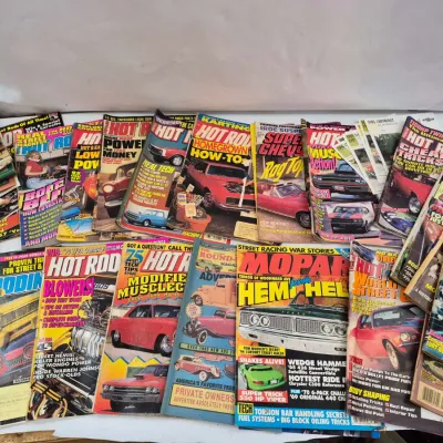 Lot Of Vintage Hot Rod & Super Chevy Magazines 1980s-1990s Car Restoration Muscle Cars