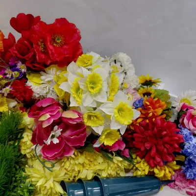 Large Collection of Faux Flowers and Supplies Lot 1/2