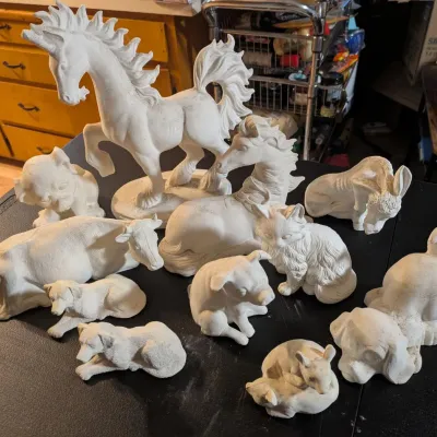 Ready to Paint Ceramic Animals - Vintage Ceramic Decor