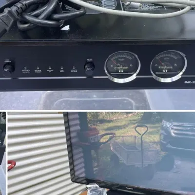 Denon AV Receiver, Panamax Power Conditioner, Panasonic TV, and Speakers Lot – Grand Rapids Off-Site