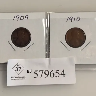 Lot of 4 Early Date Lincoln Cents - 1909 VDB - 1909 - 1910 - 1911
