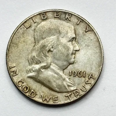 1961 D - Silver Franklin Half Dollar