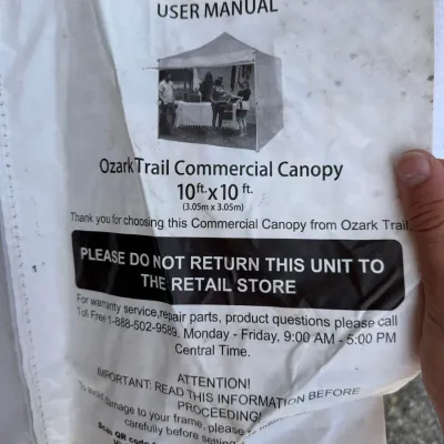 Ozark Trail 10 x 10 ft. White Commercial Instant Canopy with Sidewalls