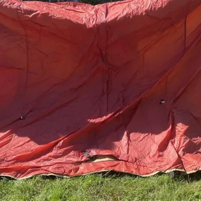 Military-Style 10' x 10' Fabric Tent with Metal Poles and Plastic Stakes - Grand Rapids Off-Site