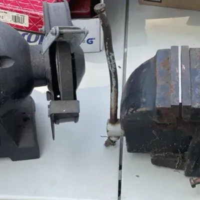 6 Inch Bench Grinder Model BG 6 and Heavy Duty Swivel Base Bench Vise Lot – Grand Rapids Off-Site