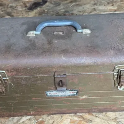 Vintage Craftsman Metal Toolbox with Assorted Hand Tools & Hardware - Lake Odessa Off-Site
