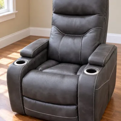 Dark Gray Power Recliner - Nice Condition - Non-Smoking Home