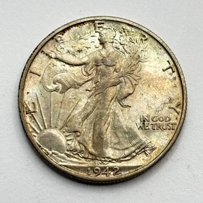 1942 D - Walking Liberty - Silver Half Dollar