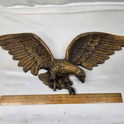 Sale Photo Thumbnail #172: Vintage Cast Metal American Eagle Wall Hanging