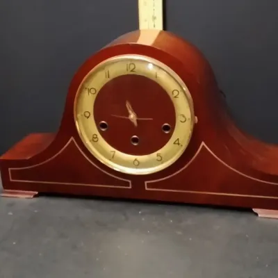 Sale Photo Thumbnail #285: c. 1960 Vintage German Westminster Chime Mantel Clock Cuckoo Clock Mfg. Co – Potterville