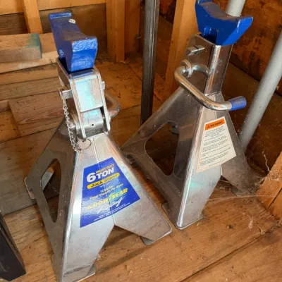 Pair of Goodyear Racing Heavy Duty 6-Ton Adjustable Jack Stands -12,000 lb Capacity – Howard City Off-Site