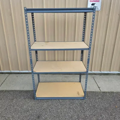 Sale Photo Thumbnail #112: 4 Tier Metal and Wood Garage Storage Shelving Unit