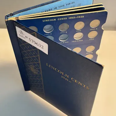 Deluxe Whitman Lincoln Cent Coin Folder with Original Reproduction 1955 / 1955 Double Die