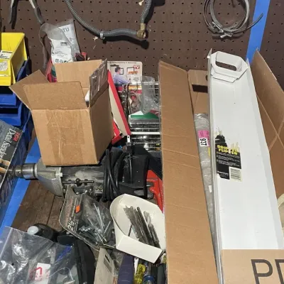 Sears Craftsman 1/2 Inch Reversible Drill with Assorted Hand Tools and Fasteners - Grand Rapids Off-Site
