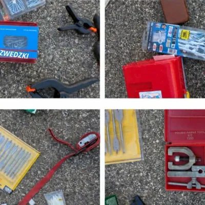 Assorted Hardware, Automotive Supplies, and Hand Tools