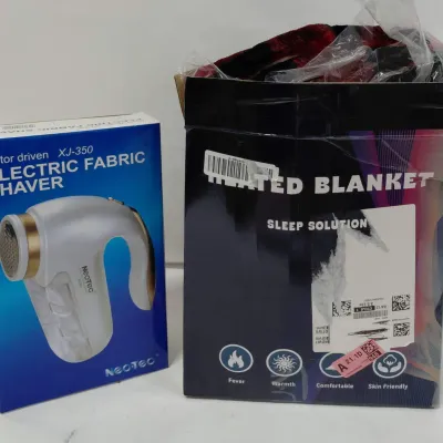 Heated Lap Blanket - NIB, Maxeve and NIB Tec Electric Fabric Shaver - XJ350