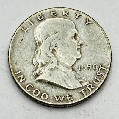 1950 - Silver Franklin Half Dollar
