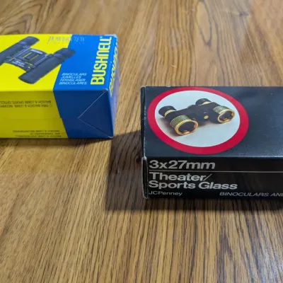 2 Sets Of Small Binoculars, 1 Theater/Sports Glass 3x27mm, 1 Bushnell 8x21mm Binoculars 13-2514 - Estate Sales Warehouse (GR)