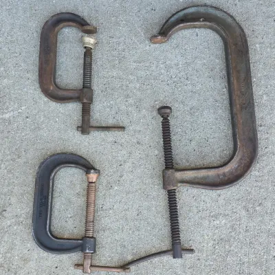 Sale Photo Thumbnail #249: Lot of 3 Vintage Deep Throat Clamps - Wilton and Diecraft
