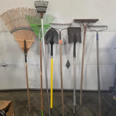 Yard Tools - Rakes and Shovels