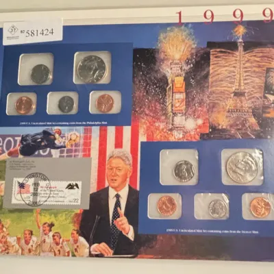 1999 - Uncirculated Mint Set and Stamps