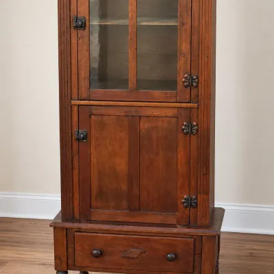 Antique Glass Front Cabinet