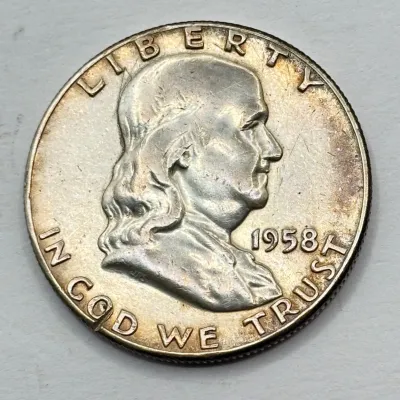 1958 - Silver Franklin Half Dollar