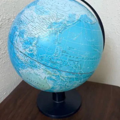 Waypoint 12" World Scholastic Globe with Blue Oceans & Black Desktop Stand - Lake Odessa Off-Site