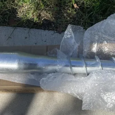 Vevor Galvanized Steel Fence Post Anchor Ground Spike - Model UX-3.5-27-1 - Grand Rapids Off-Site