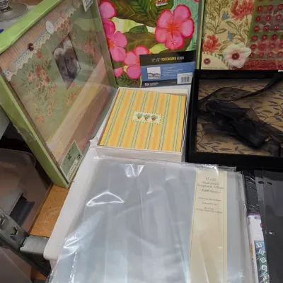 Small Collection of Scrapbooking Material and Books