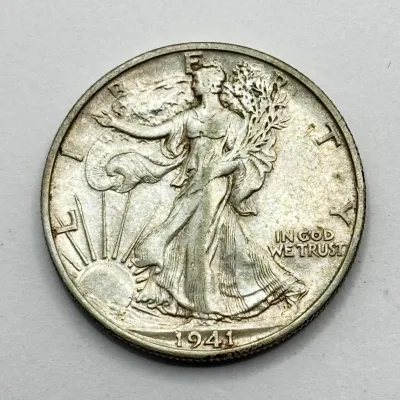 1941 S - Walking Liberty - Silver Half Dollar