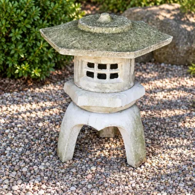 Sale Photo Thumbnail #40: Vintage Concrete Japanese Garden Pagoda Lantern