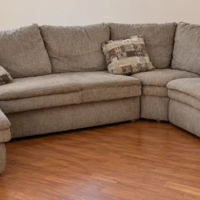 La-Z-Boy Sectional with Hide-A-Bed, Built in Recliner and Matching Ottoman/Chaise