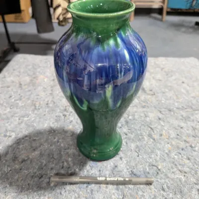 Royal Haeger Green Blue Vase, Great Condition - Estate Sales Warehouse (GR)