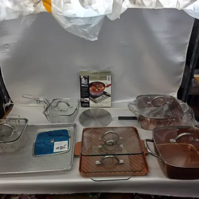 Sale Photo Thumbnail #122: Large Collection of Copper Chef and Denmark Cookware