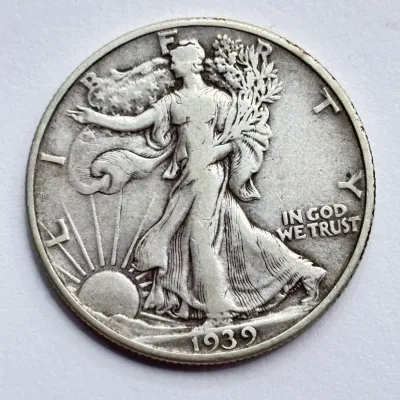 1939 - Walking Liberty - Silver Half Dollar