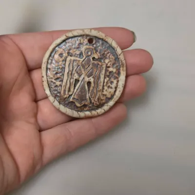 Unique Hand Made Pottery Pendant